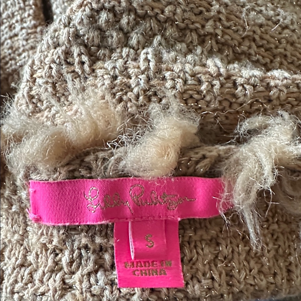 LILLY PULITZER METALLIC CARDIGAN SMALL - Picture 2 of 7